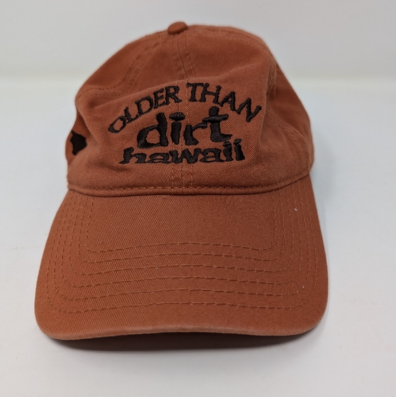 Men's burnt rust baseball cap with saying, " Older than Dirt." Hawaii. - Picture 2 of 7